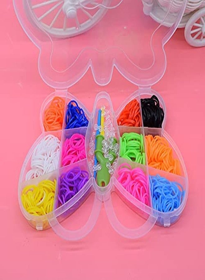 Just Flowers Loom Rubber Band Kit for DIY Crafts, 8 Colored Loom Band Set with Butterfly Design Case, (Pack of 2) - Image 4